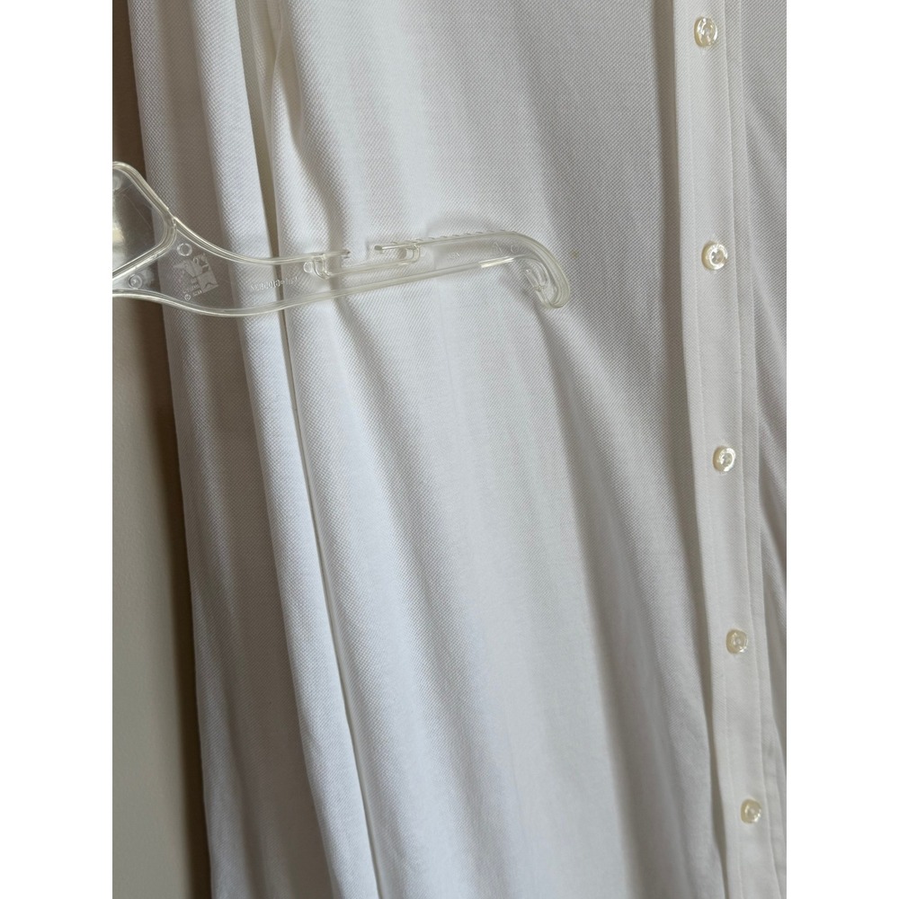 Ralph Lauren Purple Label Polo Button Down Mens XL White Pique Long Sleeve - Picture 9 of 12